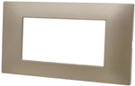 Placca 4 posti champagne Soft Touch compatibile Vimar Plana