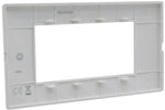 Placca 4 posti champagne Soft Touch compatibile Vimar Plana