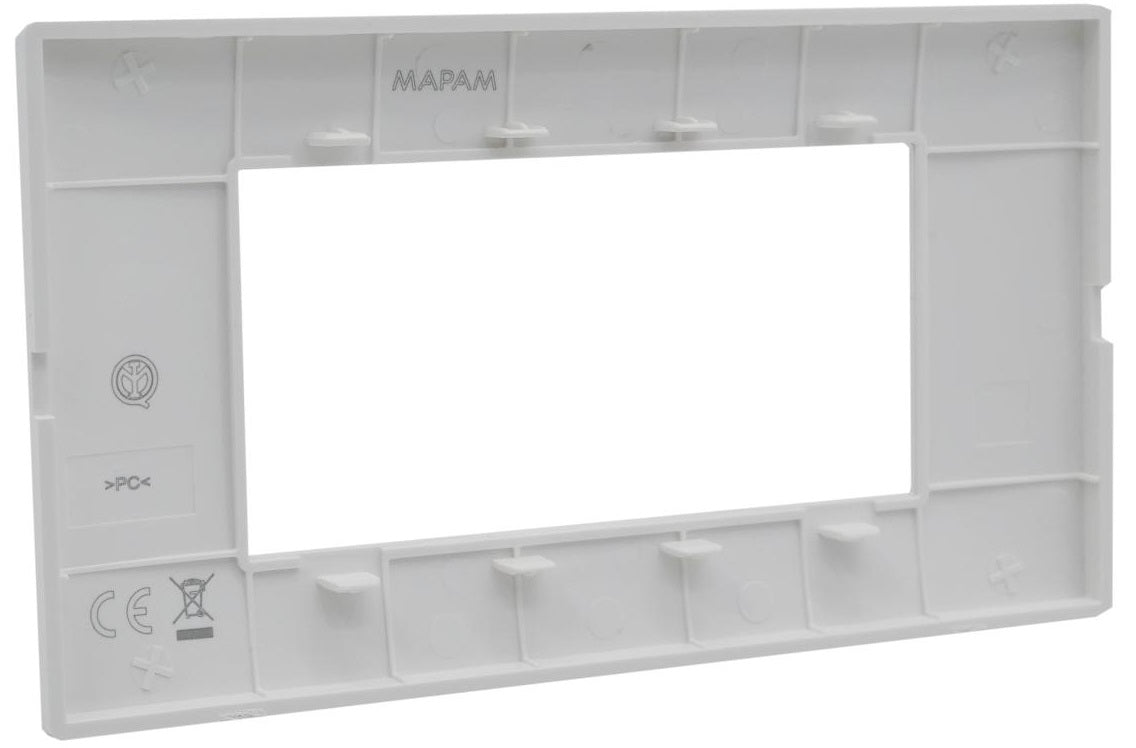 Placca 4 posti nera Soft Touch compatibile Vimar Plana