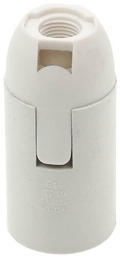 Portalampada E14 bianco in plastica Vito 8697548436358 7300040 EL387