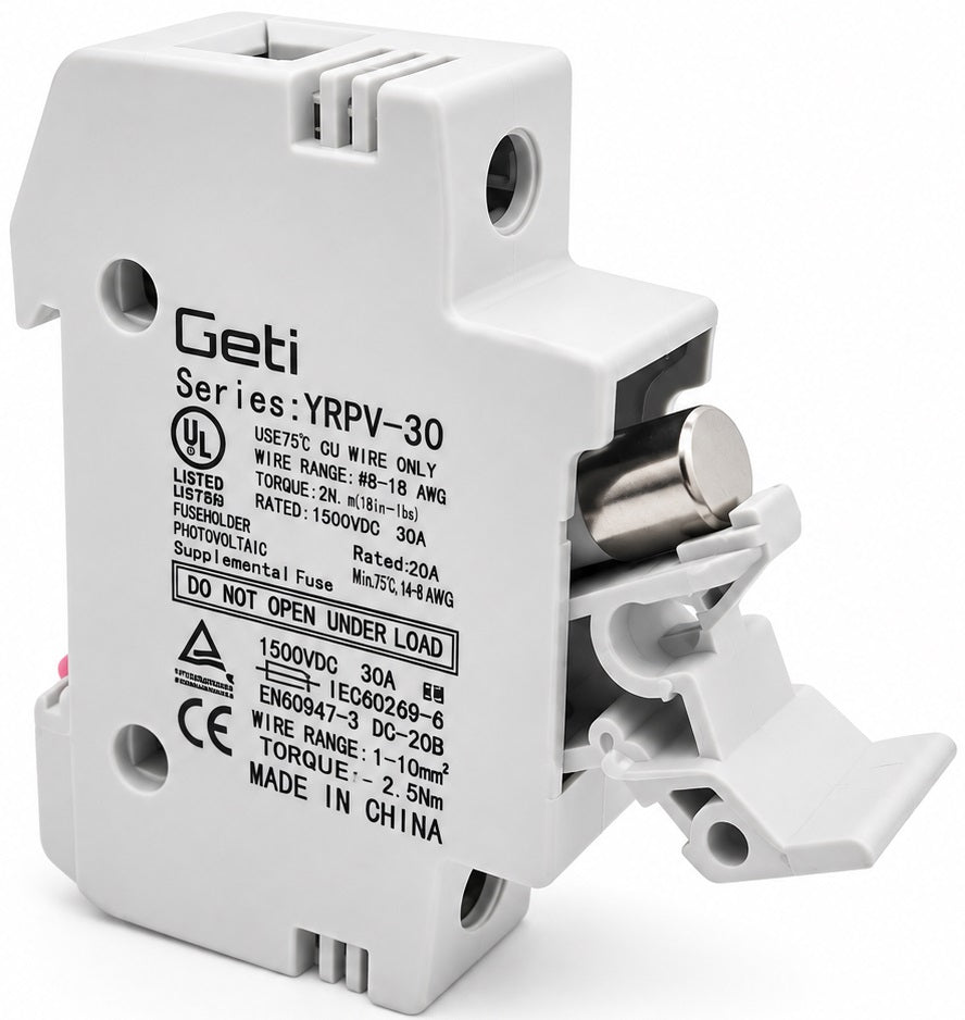 Portafusibile sezionatore DC GETI GF-F02 16A 1000V per fotovoltaico 0429 0198 8595563728505 EL3998