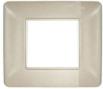Placca in tecnopolimero 2P color sabbia compatibile Bticino Matix