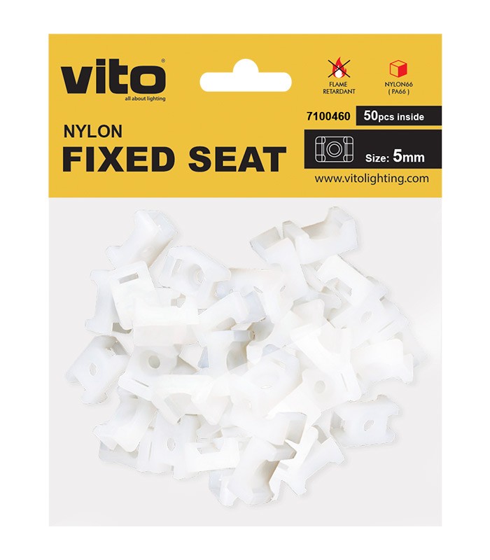 Supporto per fascette 5mm bianco confezione da 50 Vito 6972538047748 7100460 EL412