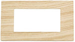 Placca in tecnopolimero 4 posti color Abete compatibile Vimar Plana