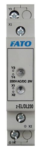 Doppio indicatore luminoso modulare 220V 2W giallo verde