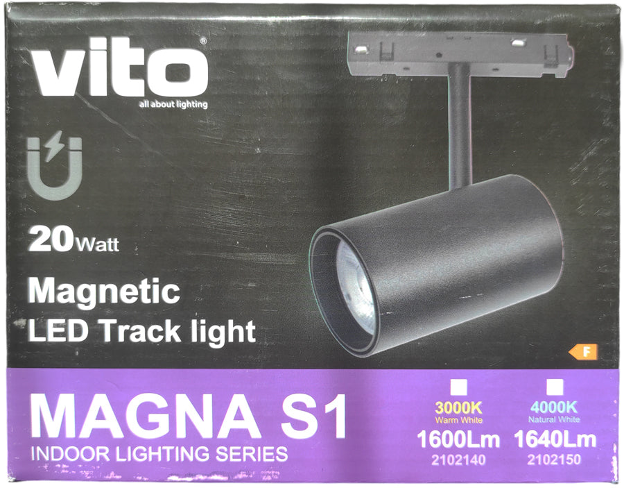 Faretto LED magnetico per illuminazione da binario 20W 1600Lm 3000K luce calda 6972538045256 2102140 EL714