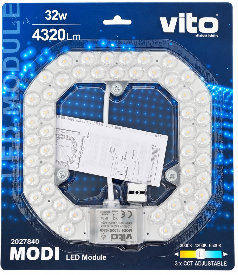 Modulo LED 32W 3CCT 4320lm 193x193mm 2027840 6977231354056 EL819