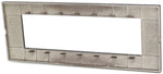 Placca 7 posti in tecnopolimero color bronzo compatibile Vimar Plana 6970597464476 6007-7 EL921