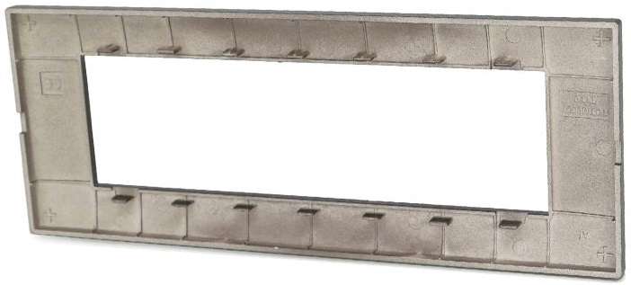 Placca 7 posti in tecnopolimero color bronzo compatibile Vimar Plana 6970597464476 6007-7 EL921