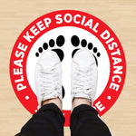 Adesivi autoadesivi per pavimenti distanziamento sociale in PVC 2