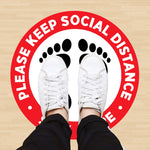 Adesivi autoadesivi per pavimenti distanziamento sociale in PVC 2