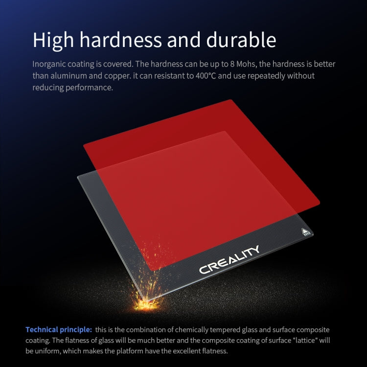Piatto vetro riscaldato per letto Creality Ender-3 235x235mm
