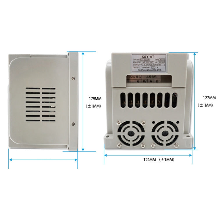 Convertitore trifase 4KW ingresso monofase 220V AT1-04K0X
