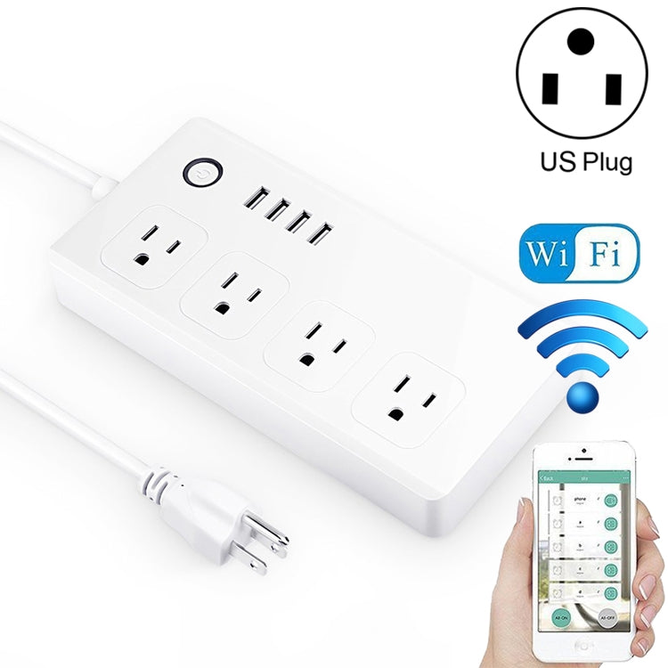 Presa multipla smart 4 prese US + 4 porte USB WiFi