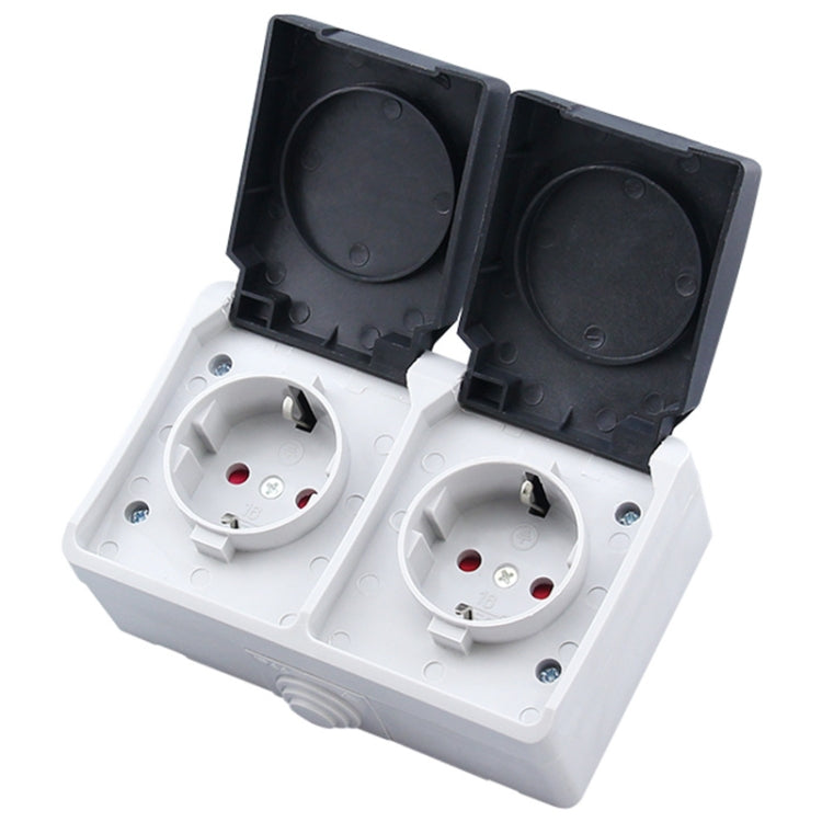 Presa doppia impermeabile IP44 con coperchio 16A 250V