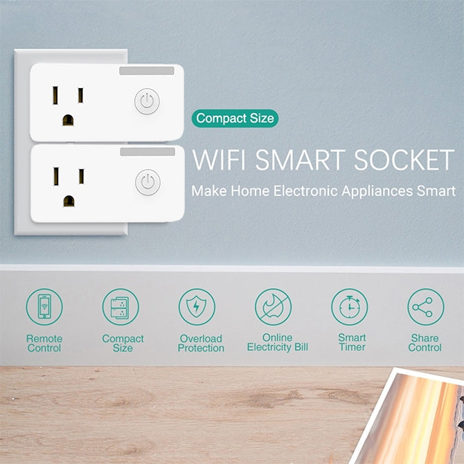 Presa intelligente WiFi 10A con temporizzazione e app