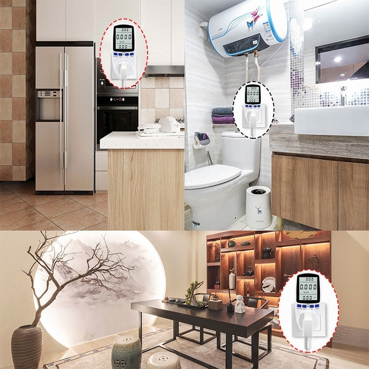 Misuratore di potenza AC 240V 50Hz Max 10A con display LCD