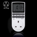 AC 230V Smart Home Plug-in Display LCD Orologio Funzione ora legale 12/24 ore Presa interruttore timer modificabile, spina UK, AC 230V UK Plug