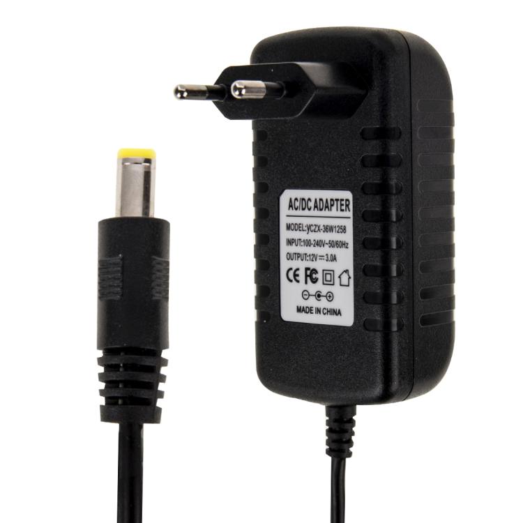 Adattatore alimentazione 12V 5A spina EU con cavo 1,2m