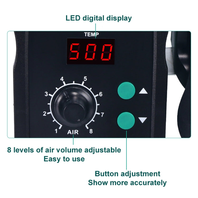 Pistola ad aria calda YIHUA 858D con display LED