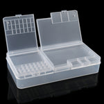 Scatola organizer in plastica trasparente 19x10x4 cm