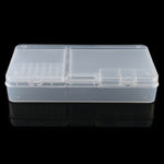 Scatola organizer in plastica trasparente 19x10x4 cm