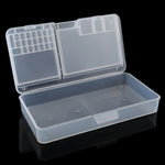 Scatola organizer in plastica trasparente 19x10x4 cm