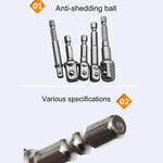 Set 3 barre prolunga esagonali 50mm per trapano