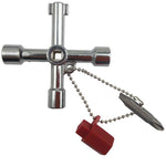 Chiave a croce multifunzionale 4 in 1 Silver e Black