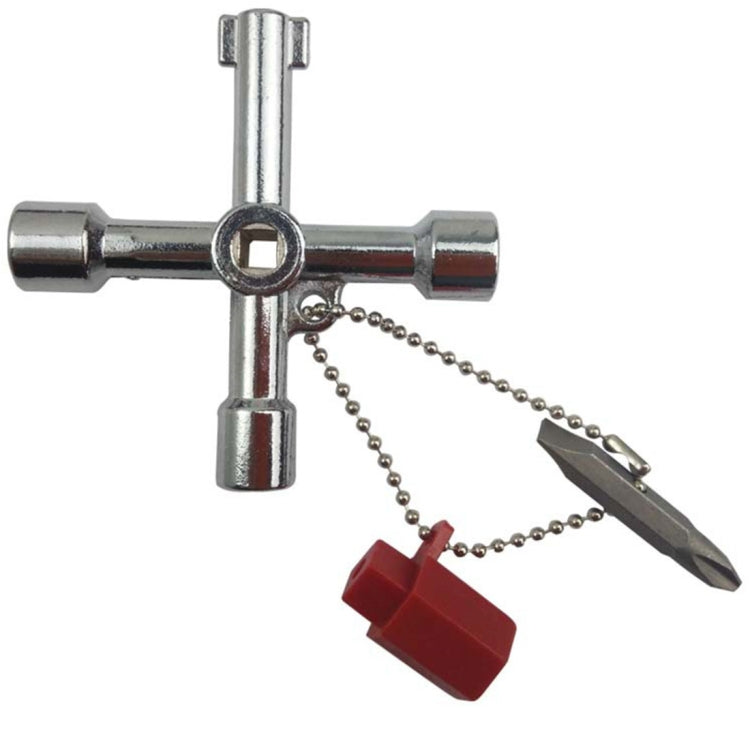 Chiave a croce multifunzionale 4 in 1 Silver e Black