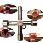 Chiave a croce multifunzionale 4 in 1 Silver e Black