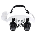 Lente d’ingrandimento da testa con LED e 4 lenti 10X-25X