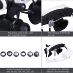 Lente d’ingrandimento da testa con LED e 4 lenti 10X-25X - immagine 7