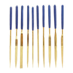 Set 10 lime per placcatura in oro 3x140 mm