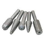 Set 5 punte rotanti per intaglio legno gambo 6 mm