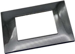 Placca 4 posti nera compatibile Vimar Plana 6004-02 4P EL1049