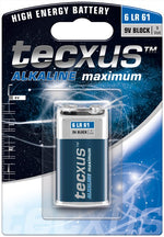 Batteria al manganese alcalino 9V Block 6LR61 Tecxus