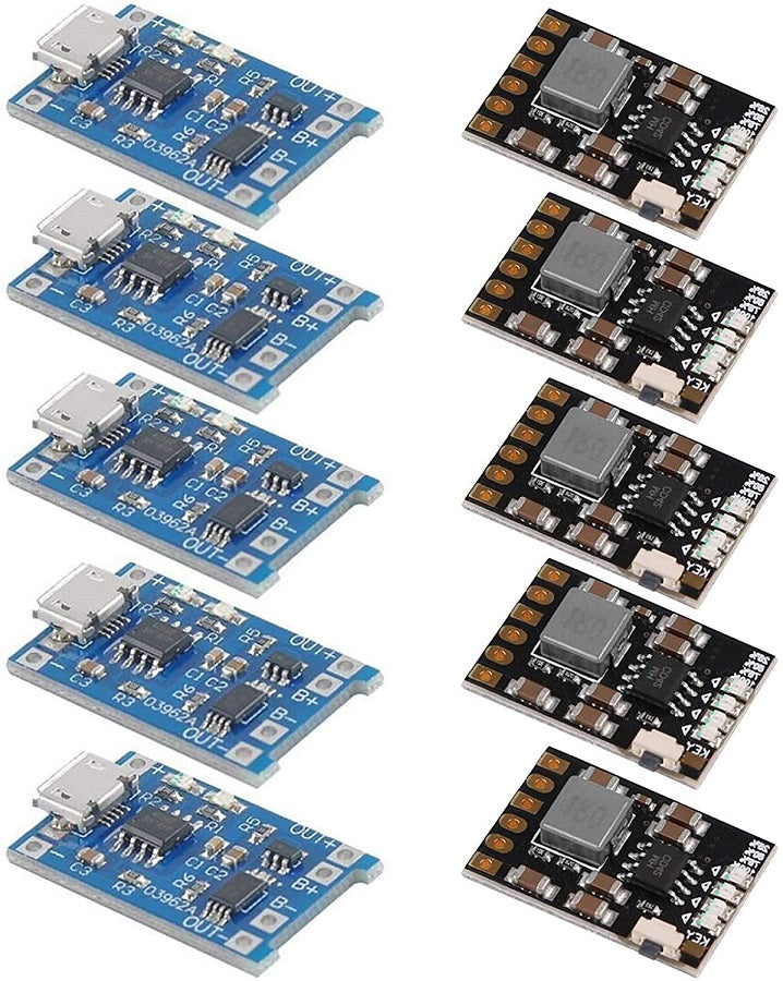 Modulo di carica per batterie al Litio 1A con protezione batteria 18650