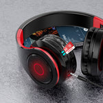 Cuffie ad archetto Bluetooth con ingresso sched SD rosse e nere KSC-728 6921042122465 F4060