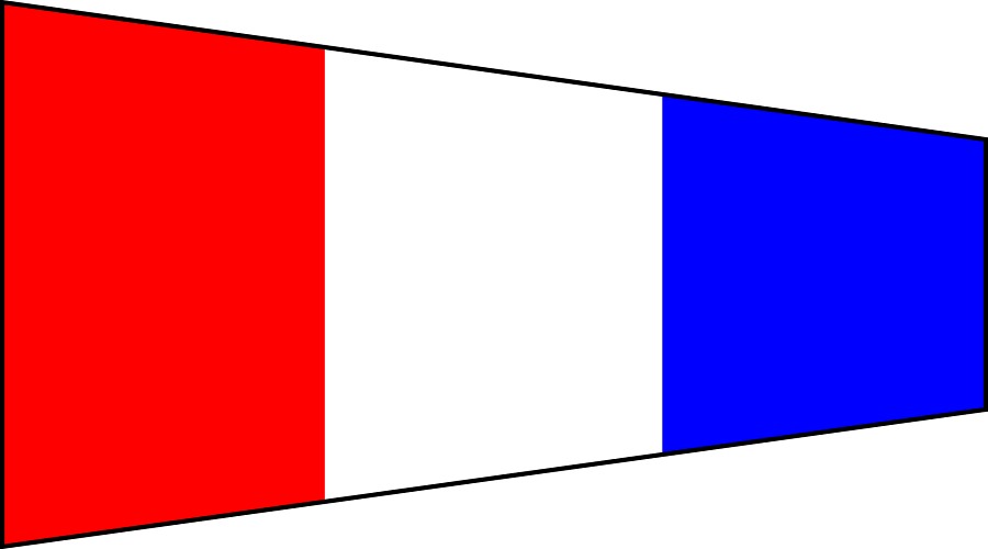 Pennello di segnalazione numerica 3 Terrathree 170x50cm