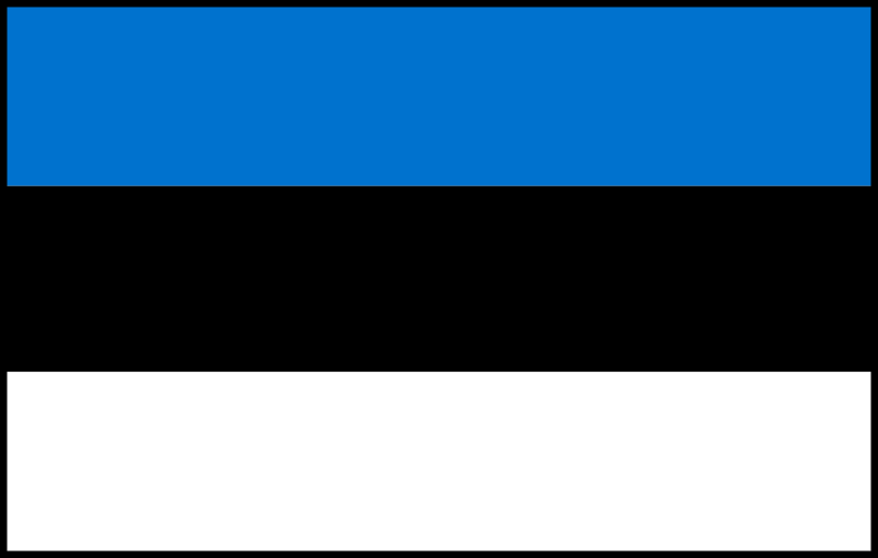 Bandiera Nazionale Estonia 200x300cm tricolore blu nero bianco