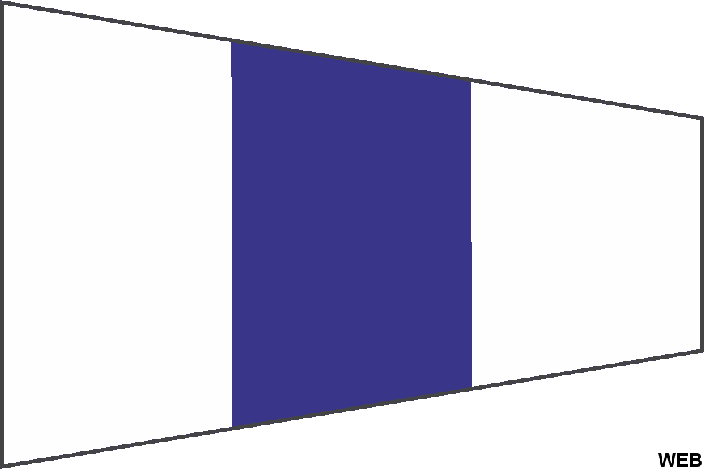 Pennello segnalazione nautica Designazione 190x56x17cm