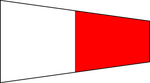 Bandiera triangolare segnalazione nautica interrogativa 340x100x30cm