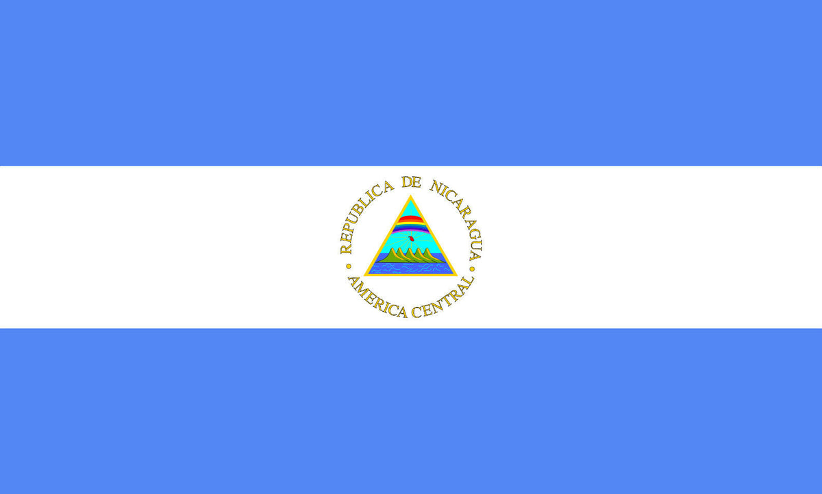 Bandiera Nazionale di Stato e da guerra Repubblica del Nicaragua 200x400cm
