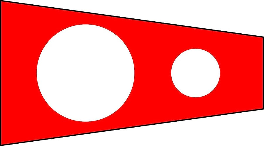 Bandiera nautica di segnalazione Corpen 100x340cm originale tedesca