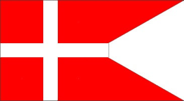 Bandiera di Stato Marina da Guerra Regno di Danimarca 200x382cm