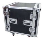 Flight case 10U rack 19" con ruote e doppio coperchio