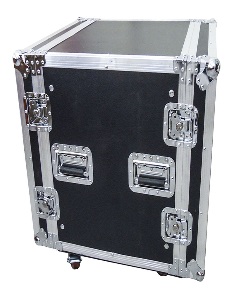Flight case 16U rack 19" con ruote e doppio coperchio