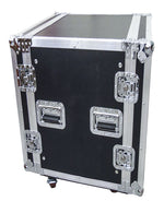 Flight case 16U rack 19" con ruote e doppio coperchio