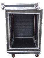 Flight case 16U rack 19" con ruote e doppio coperchio